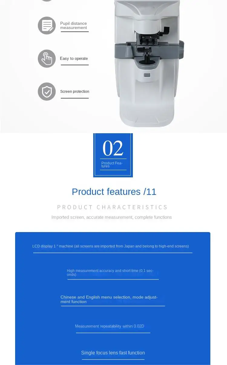 Rightway Brand Optometry Optics Instruments Lensometer Auto Digital Lensmeter for Ophthalmology Focimeter