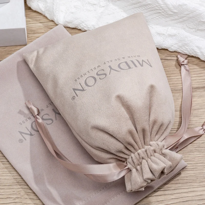 Custom Logo Recyclable Comb Luxury Velvet Moisture Proof Jewelry Pouch ...