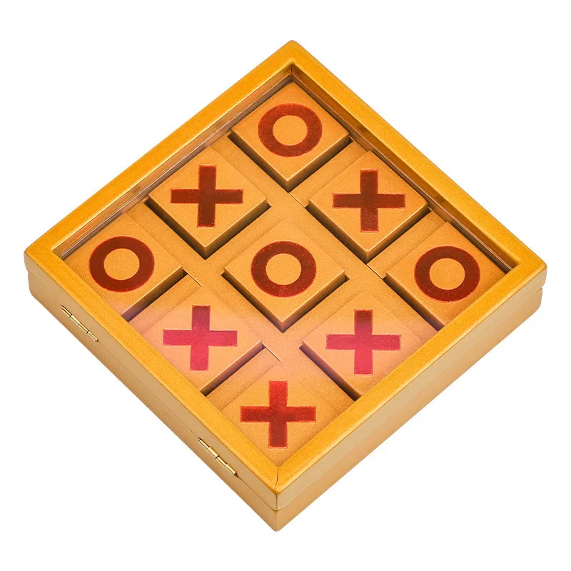 1pc Wooden Xo Tic-tac-toe Educational Game Board, For Strategy