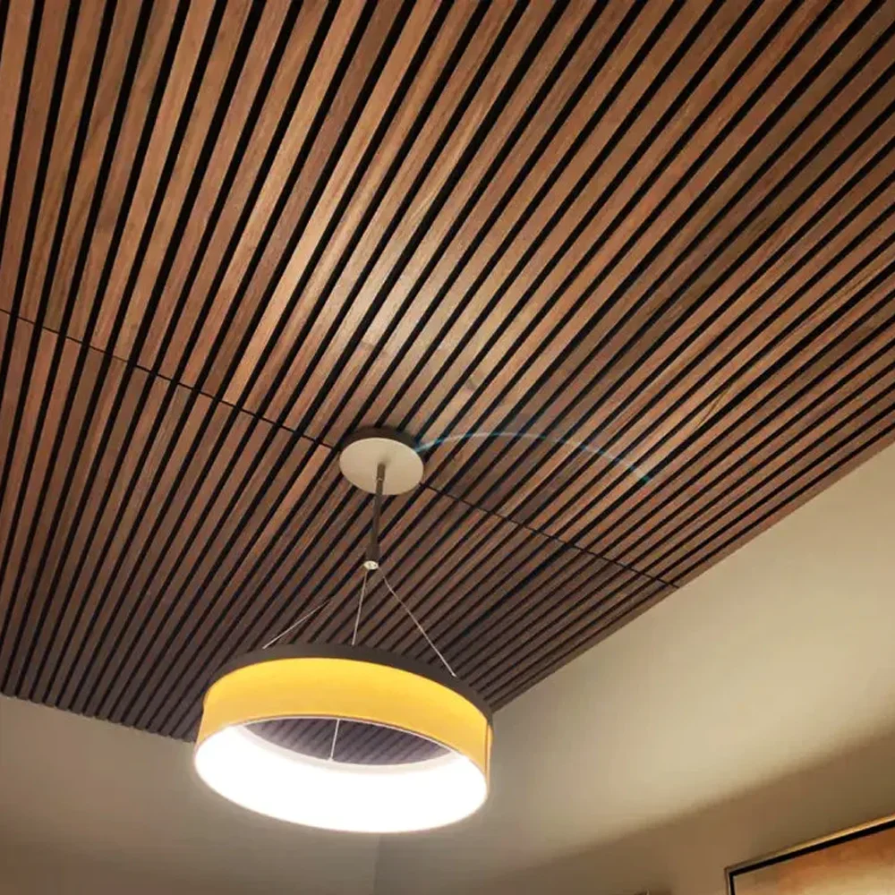 Fire Retardant Wood Slatted Acoustic Diffuser With Pet Felt Board ...