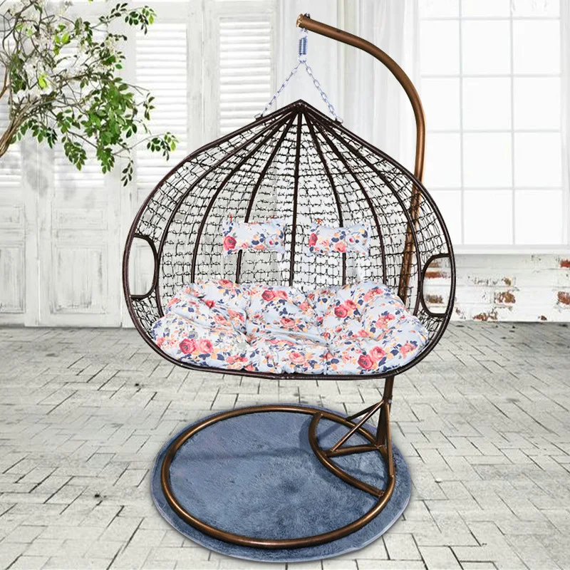 Indoor/outdoor Wicker Tear Drop Hanging Chair Wicker Swing Chair With