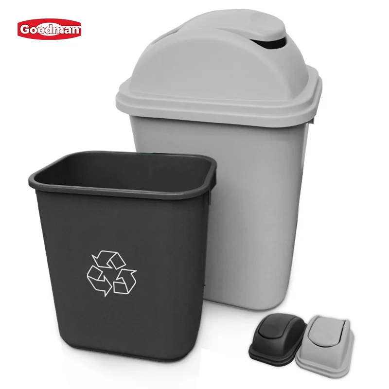 Hotel restroom garbage bin cleaning plastic waste basket small trash can