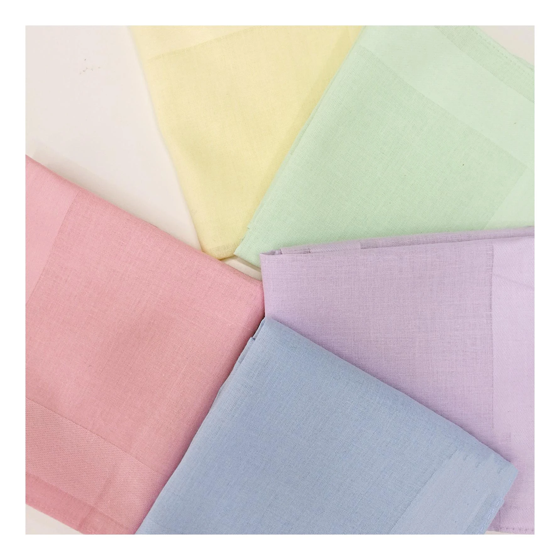 Men Handkerchief And Women Solid Color Cotton Handkerchiefs Small Colored