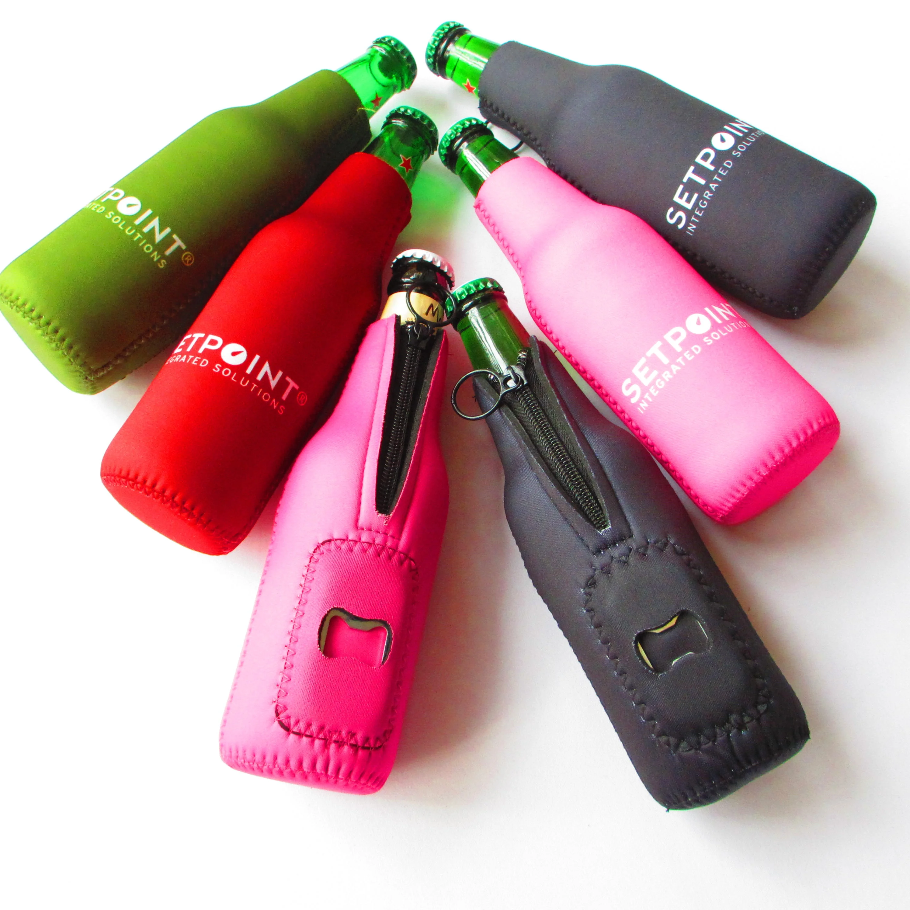 High Quality Custom Design Insulated Beer Bottle Holder Neoprene Beer Bottle Cooler Sleeve With