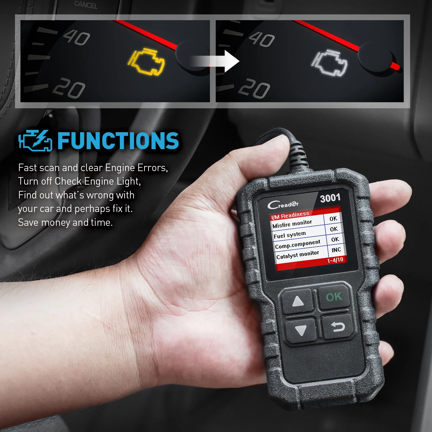 full obd2 scanner obd eobd auto code reader car diagnostic tools for car programming