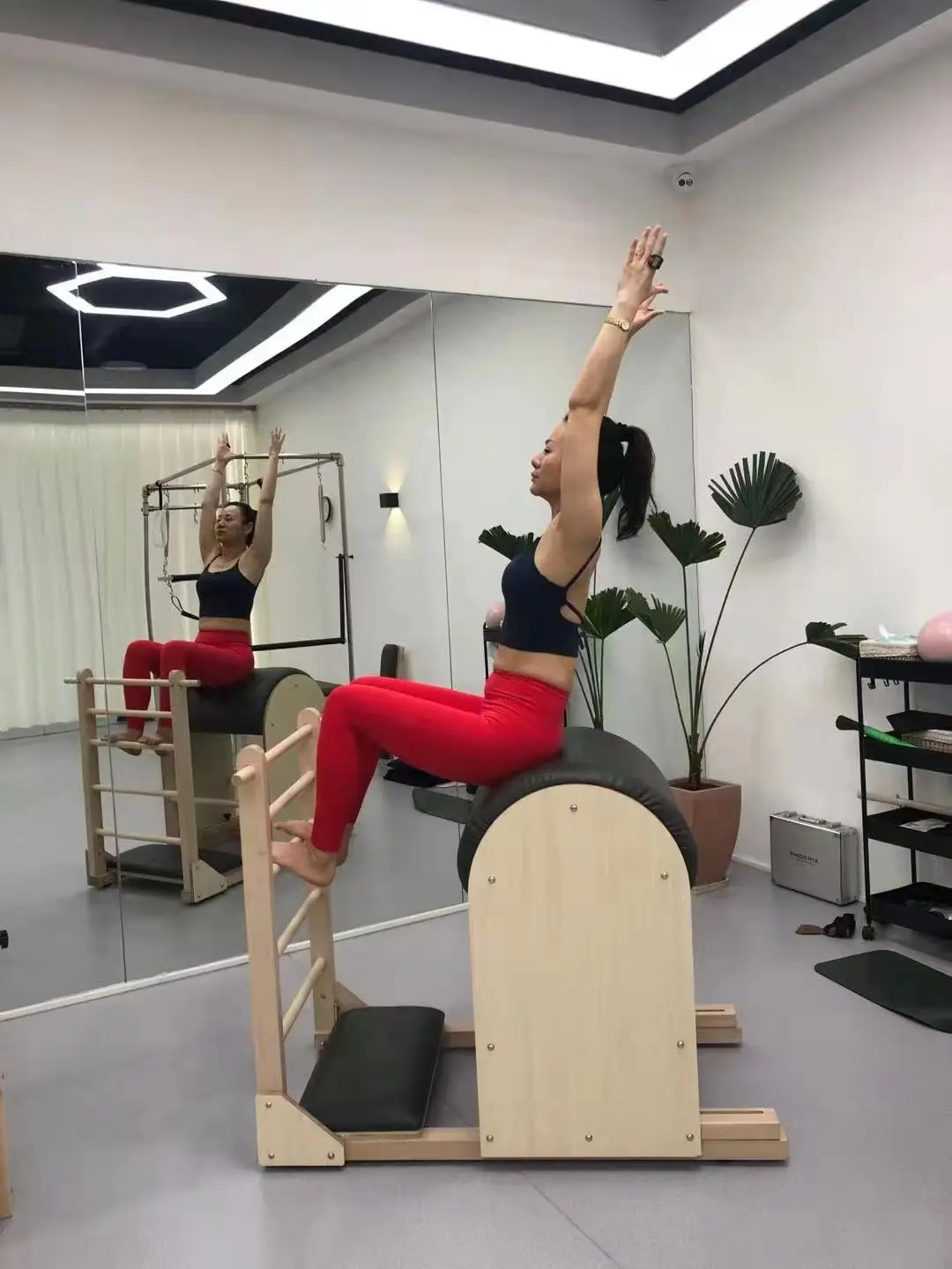 Pilates Reformer Folding Equipment Oak Maple Beech Wood Gym Fitness