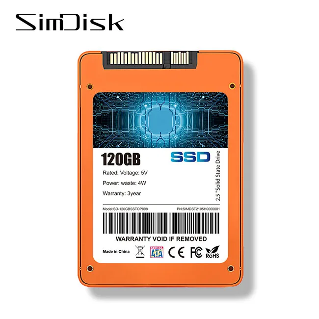 Simdisk 120gb 240gb 480GB 1TB Sata 3 SSD for Laptop & Desktop