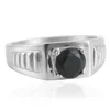Steel-colored black sapphire (US grade)