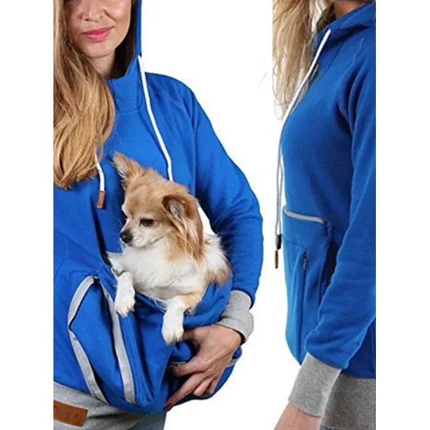 Women High Quality Pet Pouch Hoodie With Kangaroo Pocket Cat Carrier