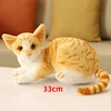 Chat orange de 33 cm