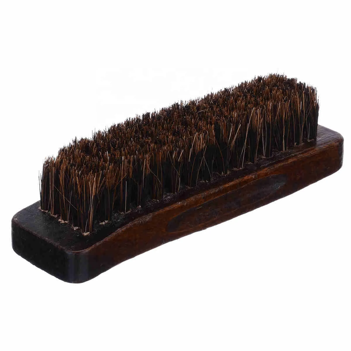 Practical Horse Hair Shoe Brush Shine Polish Buffing Brush Wooden Brown 2018;de 