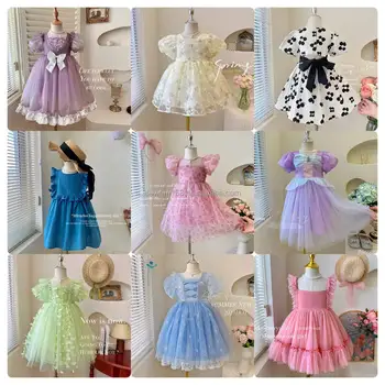 Factory Sale Children Clothes Kids Clothing Girls Dresses Sequined Princess Puff Dresses Birthday Party Dresses for Kids Girls