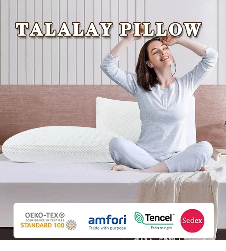 adjustable height comfortable tencel fabric talalay latex neck pillow-1