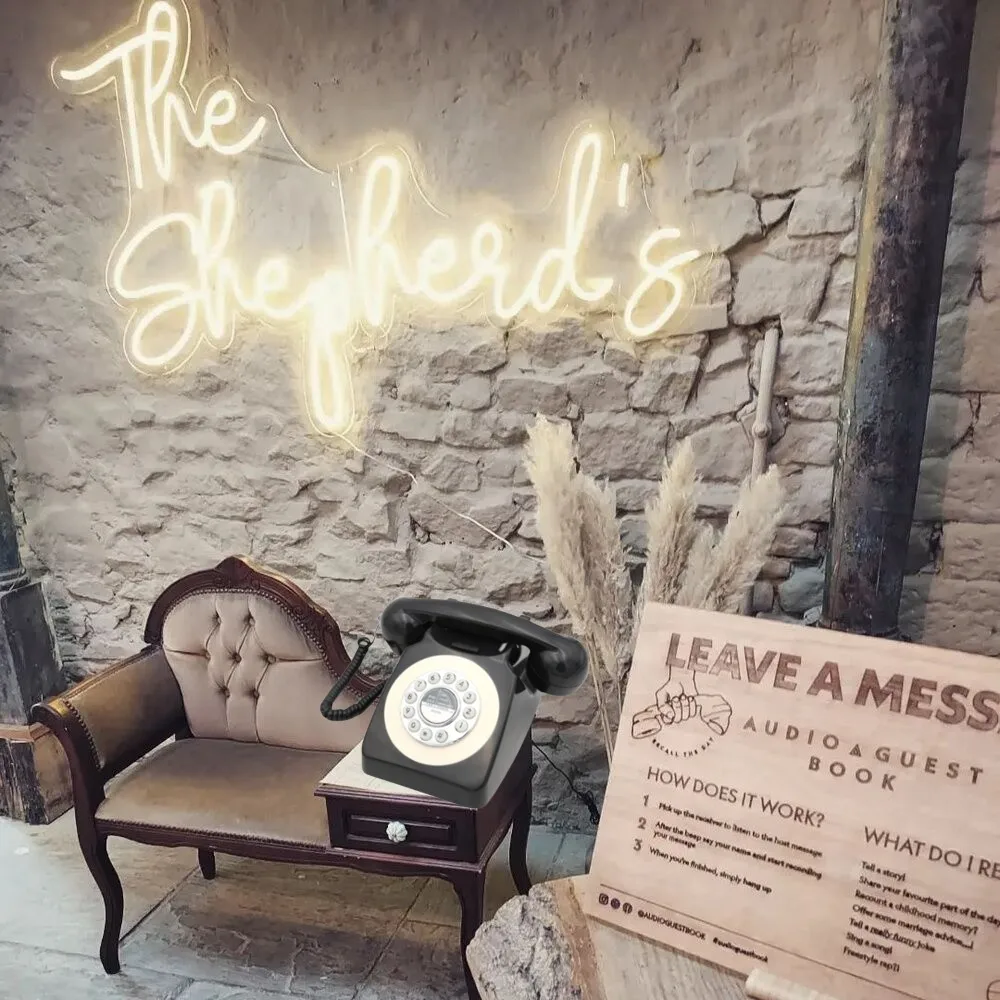 Wedding Guest Audio Book Antique Telephone Decorative Recording Phone