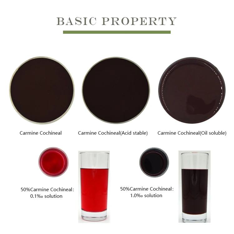 Free Sample Natural Pigment Cochineal Extract in Food Carminic Acid Cochineal Carmine Extract Powder