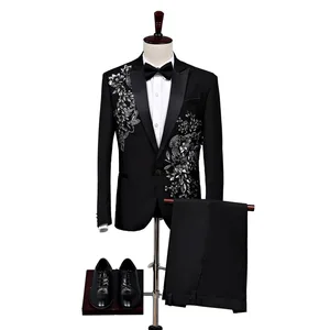 New Sequin Suit Men'S Slim Dress Grand Chorus Costume Male Singer Host Performance Dress