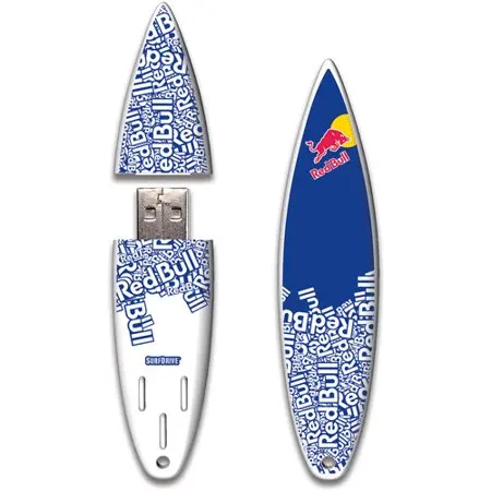 Personalized New USB 2.0 Surfboard Shape Flash Drive with 5-Year Warranty