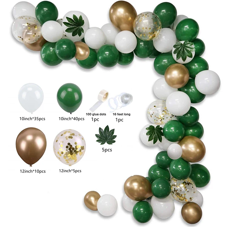 украшения на роджественскую вечеринку 112 шт шаров гирлянды Арка комплект 16 дюймов розового цвета белого золота