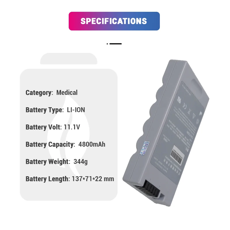 product li ion 111v 4800mah replacement 0146 00 0091 01 lithium ion ultrasound medical battery for dp 10 dp 20 dp 30 v12 v21-14