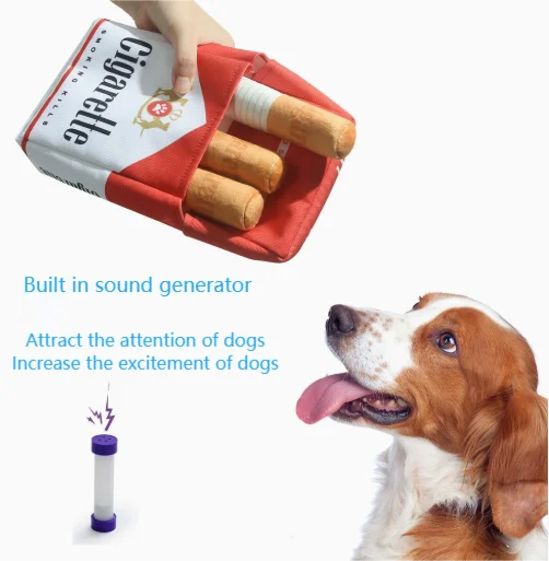 Dog Voice Toy Simulation Cigarette Box Gnawing Pet Toy Cigarette Toy