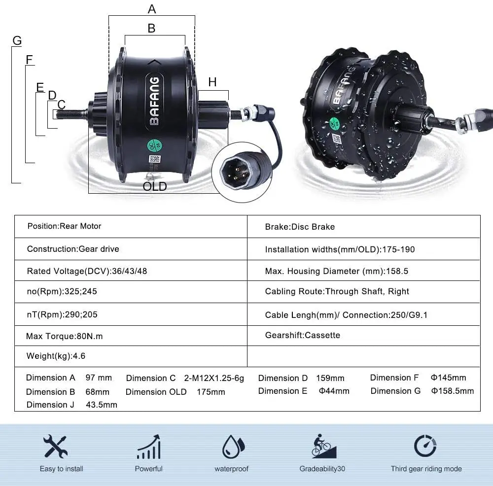 8000w 12000w 15000w Mid Front Hub Motor Ebike 24v 48v Electric Fat Bike