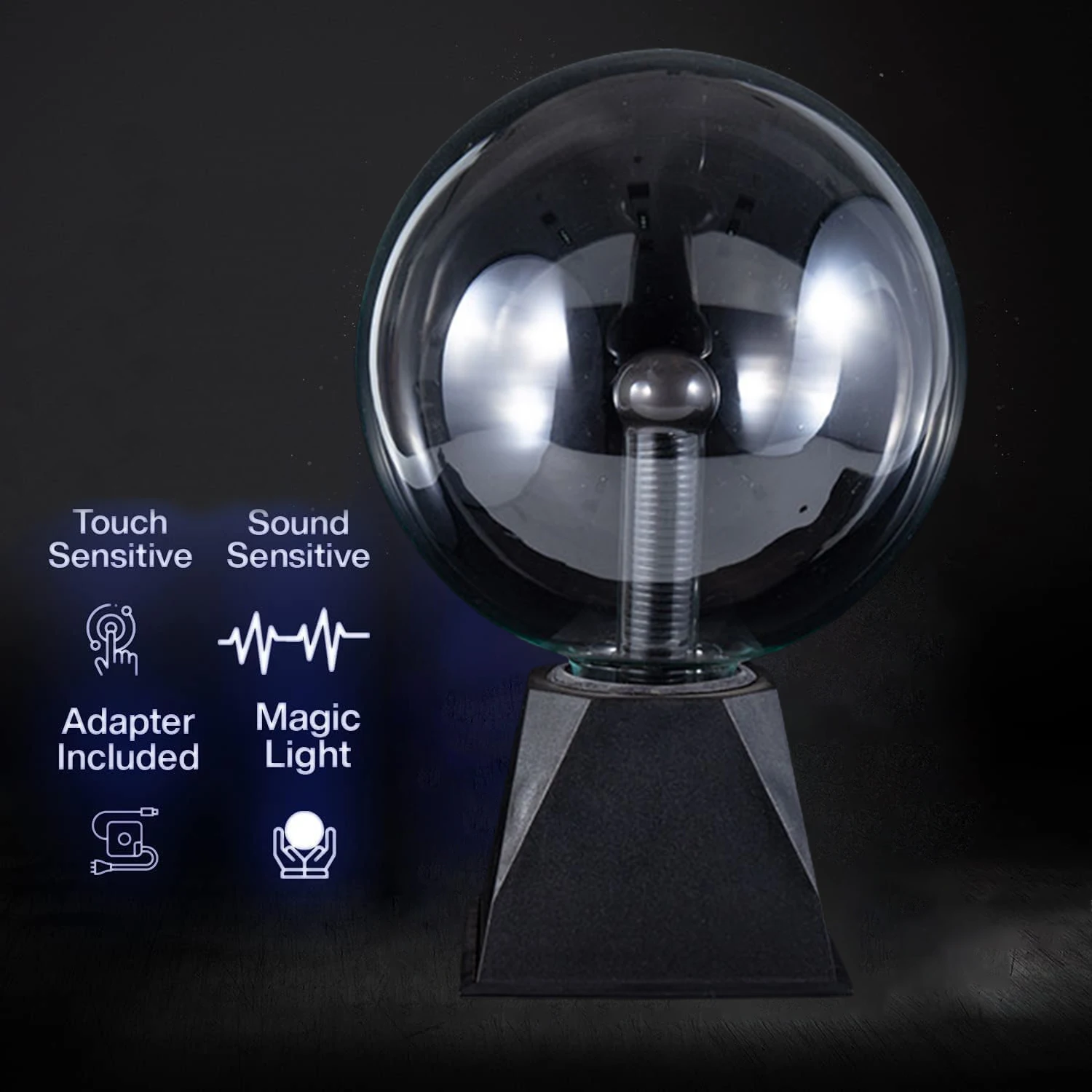 Детская Подарочная игрушечная 8-дюймовая плазменная лампа с сенсорным звуком Волшебная плазменная шаровая лампа для домашнего декора