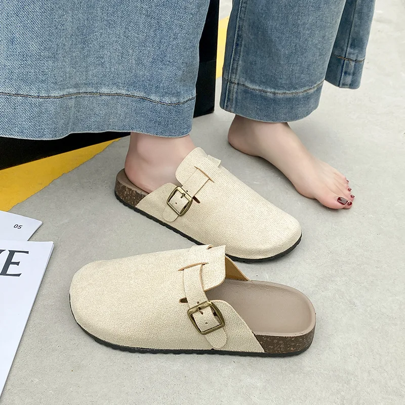 Customizable Women's Half-Flats Slip-on Lazy Sandals