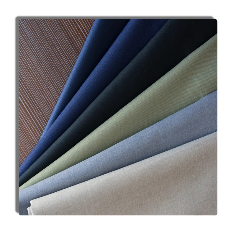 Customized high quality TR polyester viscose fabric men's suit fabric