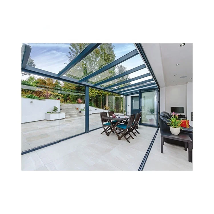 Latest Design Prefab Glass Garden House Sunroom With Aluminum Extrusion Profile Prefab Sunroom