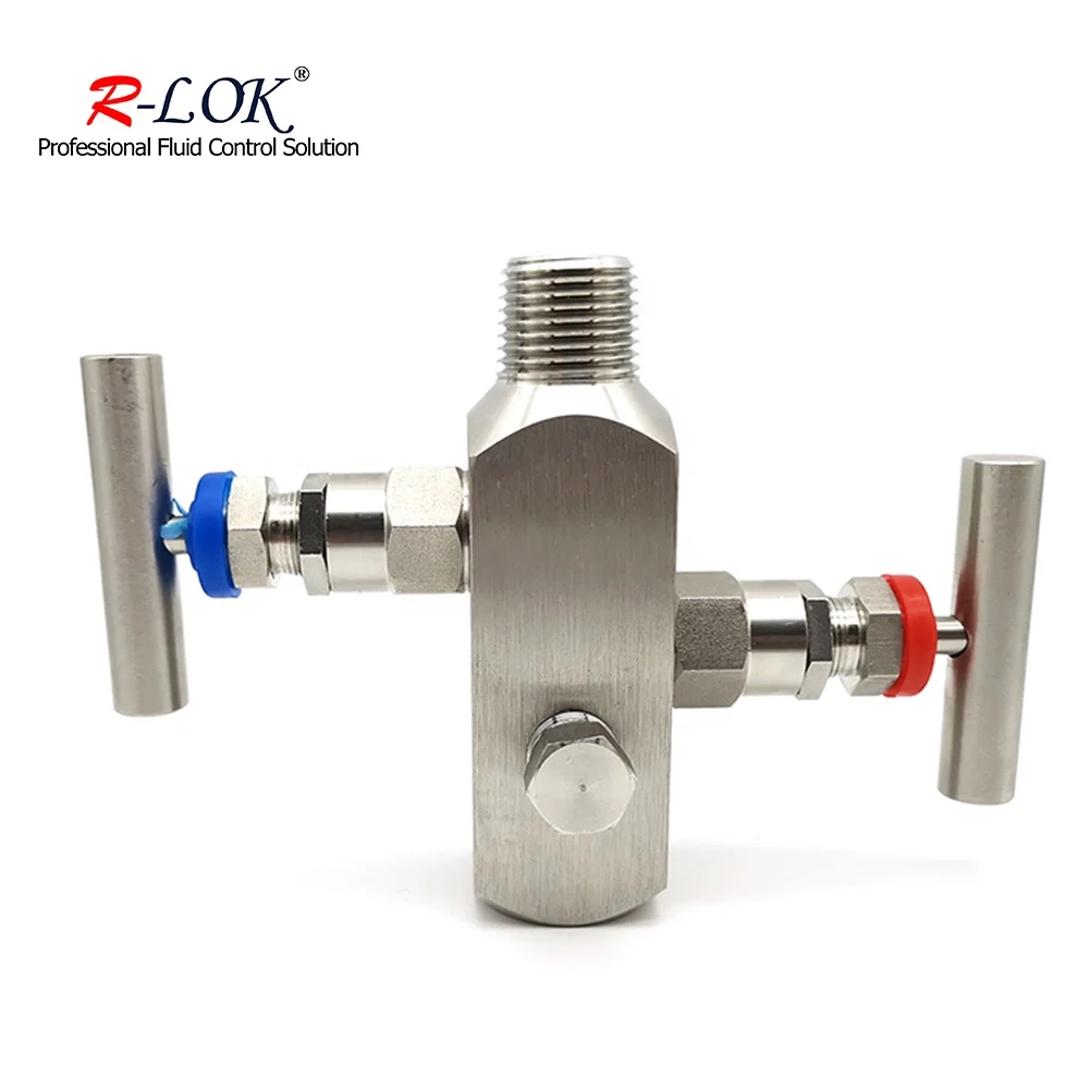 Double Block and Bleed Valve Gas Flow Gauge Valve Instrumentation Stainless Steel 2 Way Block and Bleed Valve Manifolds