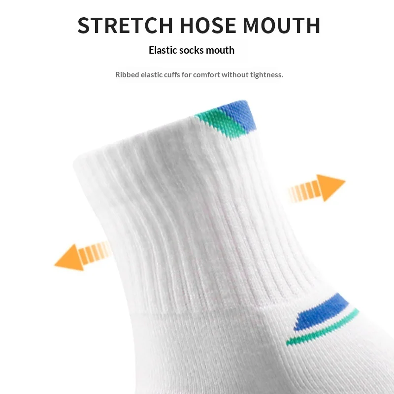 Custom Professional Badminton Socks Mid-Calf Towel-Soled Thickened Unisex Combed Cotton Sweat-Wicking Breathable Sports Socks preview 2