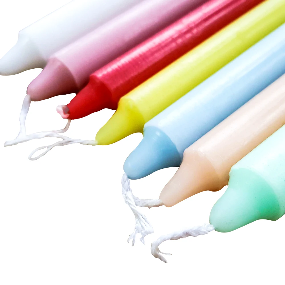 Оптовая цена небольшие многоцветные 40 упаковок ритуальные заклинания колокольные свечи для свадьбы дня рождения