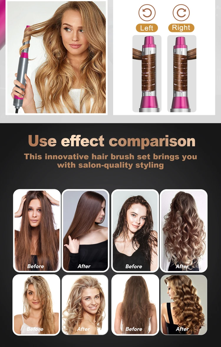 Autowrap Curlers Multi Functional Cepillo 5 En In 1 Hair Dryer Curler