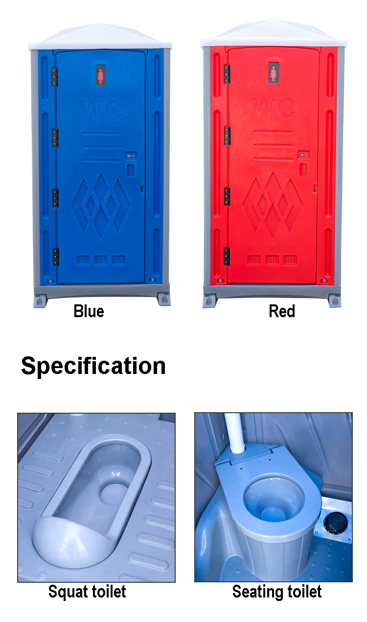 HDPE Portable Bathroom Plastic Outdoor Restroom Prefab portable toilet for sale