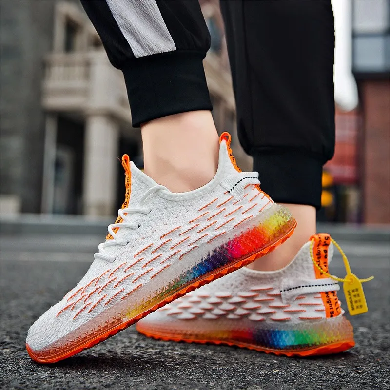 Спортивная обувь больших размеров; Модная мужская повседневная обувь; Модная удобная дышащая обувь; Zapatillas; Новинка; Высококачественная обувь для бега с рыбьими весами; Сезон осень