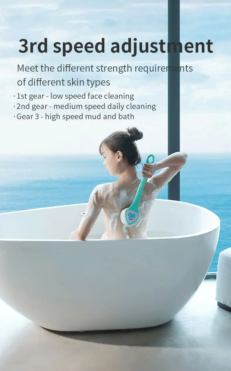 5 In 1 Rechargeable Multifunction Long Handle Waterproof Body Massage