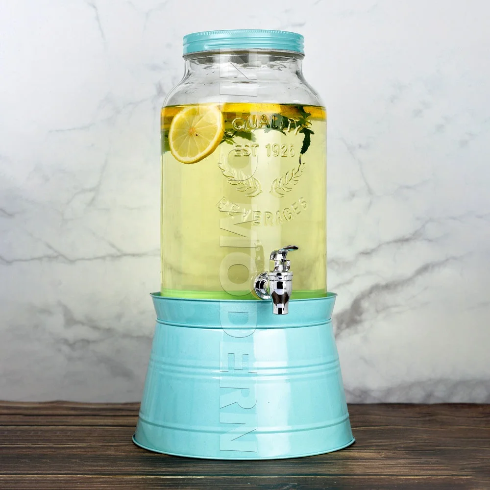 Mason Jar Beverage Dispenser with Galvanized Stand - Sam's Club