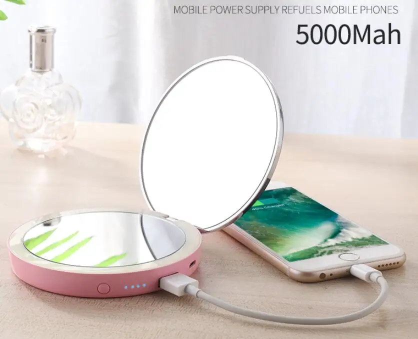5000mAh Power Bank with Compact Mirror –