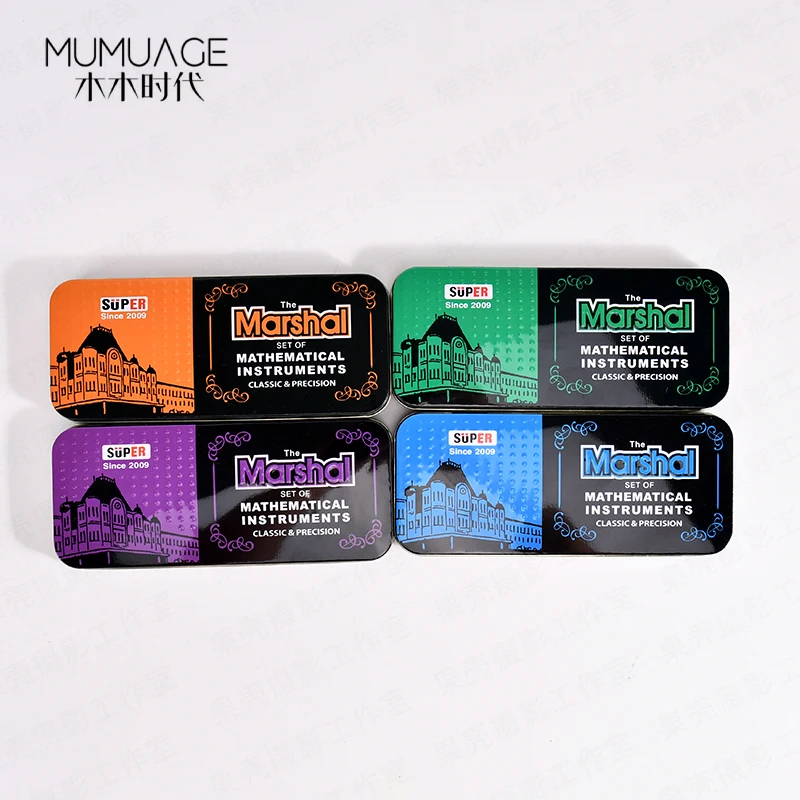 Компас металлический Канцелярский набор из девяти предметов ученик математическая Геометрия офисный измерительный инструмент