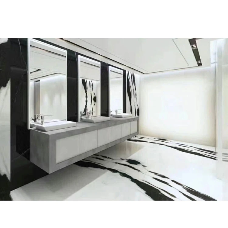 Floor Cheap Prices Slab Panda White Quarry Tile Marble With Black Vein