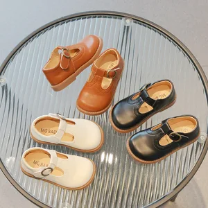 Spring and Autumn Children Shoes  Boys Girls Flat Non-slip Soft Bottom Shoes School Uniform Dress Shoe