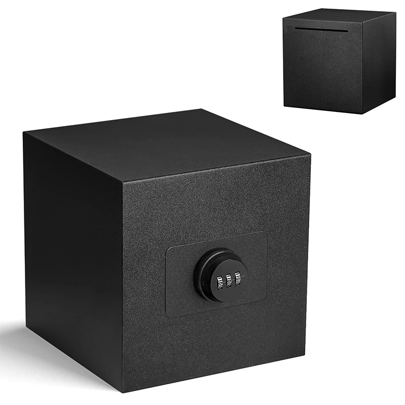 Metal Money Saving Box Stainless Steel Password Reusable Combination Lock Piggy Bank For Adults