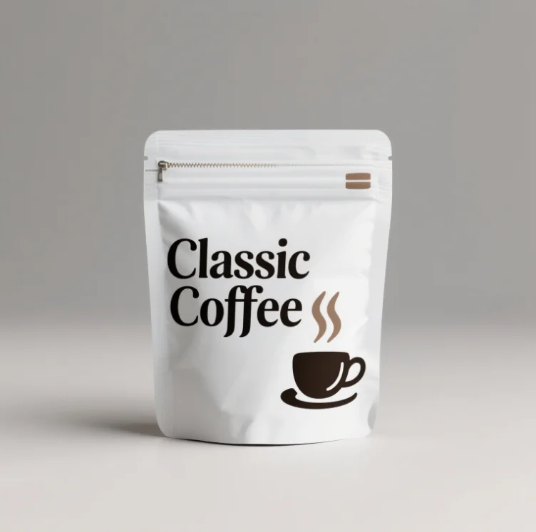 Customized Printed Matte Laminated Anti Odor Coffee Powder Plastic Packaging Standing Zipper Bag Flour Food Packaging Bag