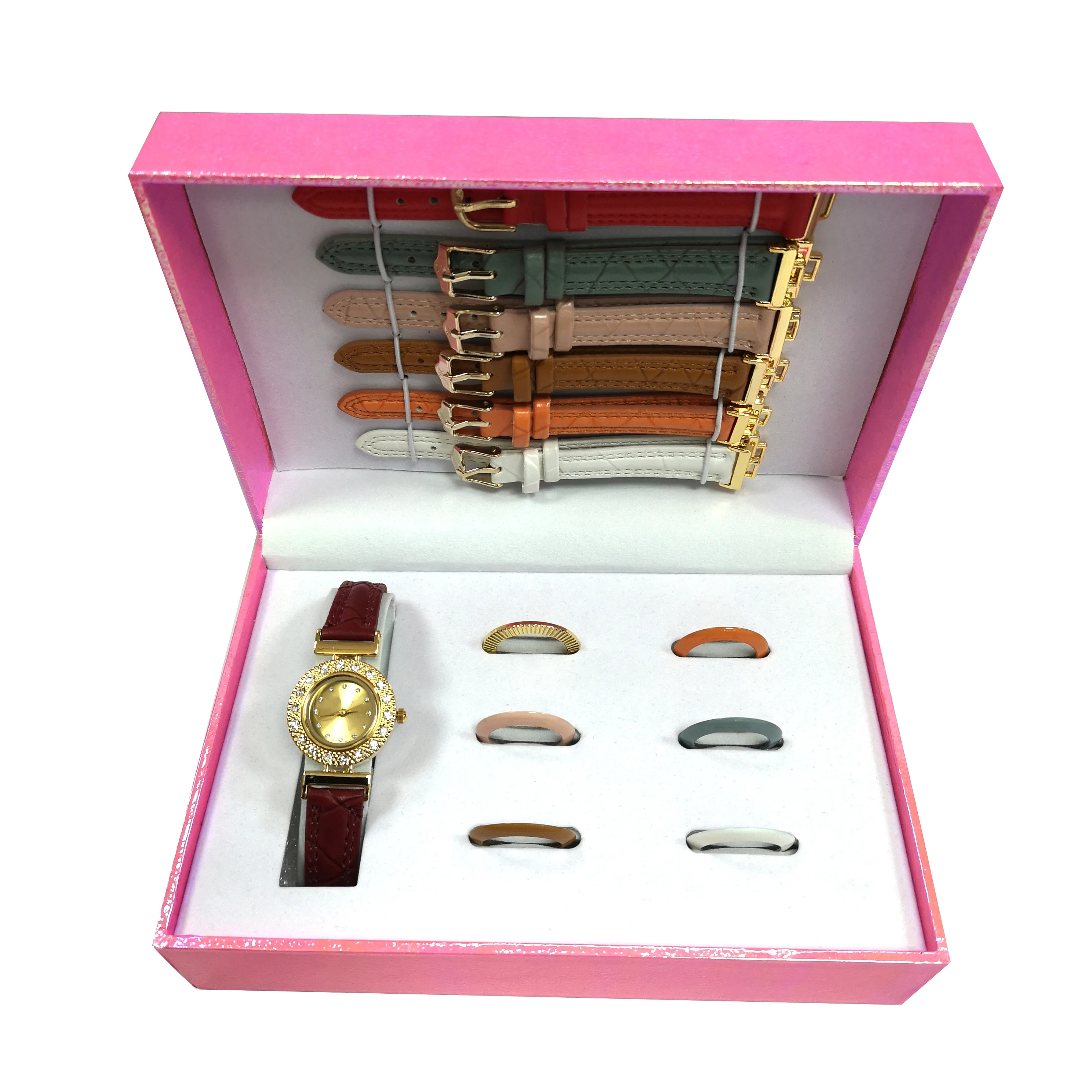 Assorted Women\'s Fashion Watches - Multi-Color Strap Collection 5Pcs/Set Women main image 4