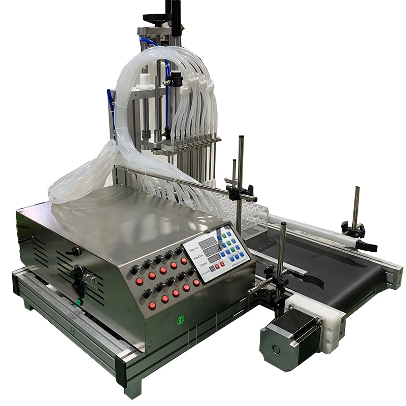 DOVOLL Full Automatic Desktop CNC Liquid Oil Filling Machine With Conveyor Beverage Milk Perfume Filling Machine Water Filler - Image 4