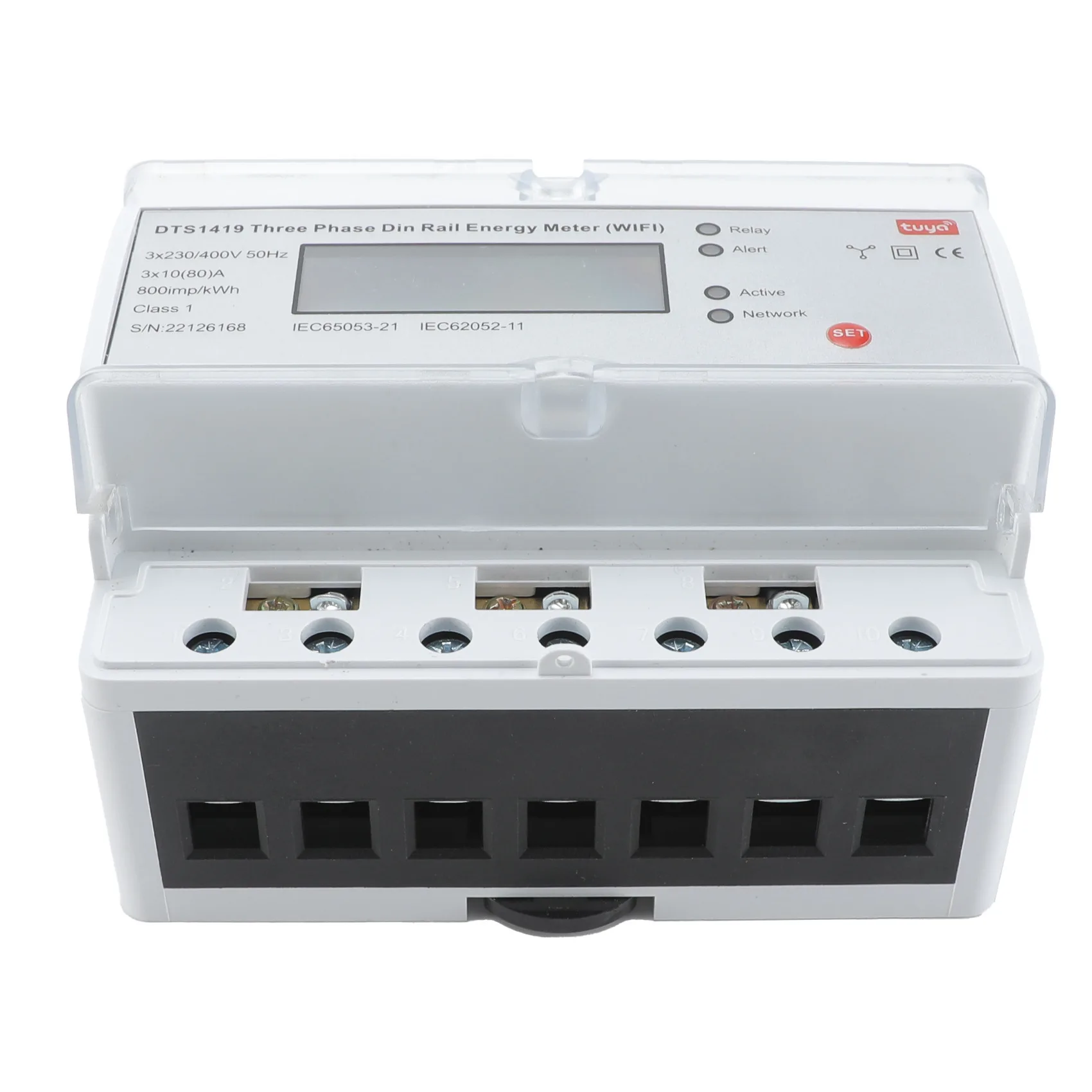 Tuya 3 Phase Din Rail WIFI Smart Energy Meter Timer Power Consumption ...