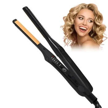 Hot selling Straightener Fluffy Hair Root Straight Curly Hair Pencil Flat Iron Fast Heat Up Mini Hair Straightener