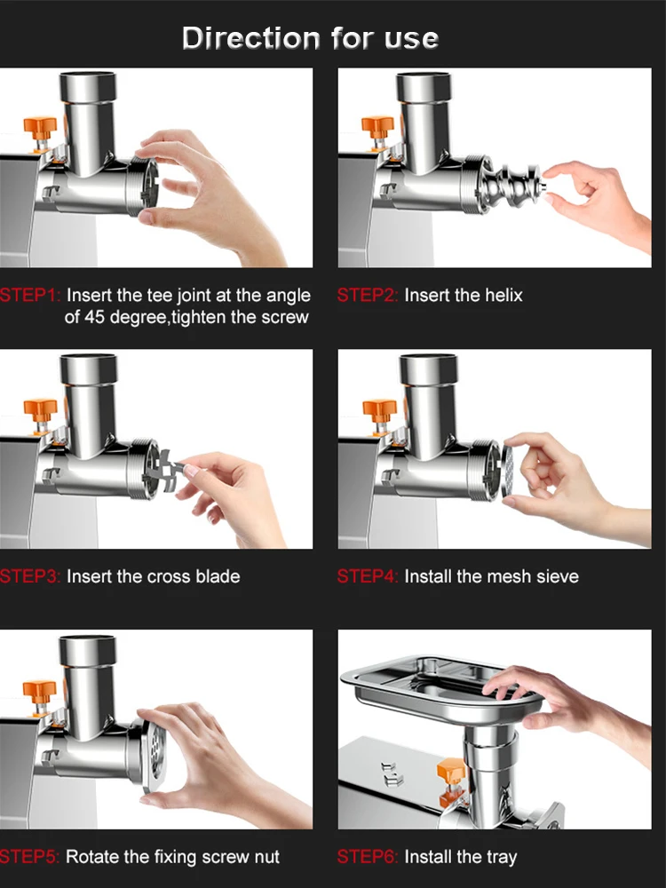 QDMECH Intelligence Table Top 32 Tk M22 Meat Mincer With High Quality