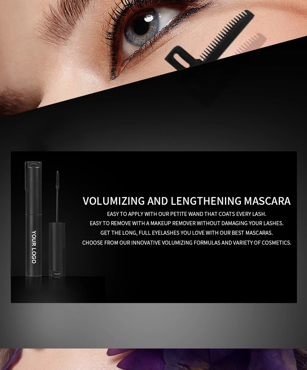 Wholesale Custom Waterproof Mascara Gel Thick Long Lasting 4d Silk