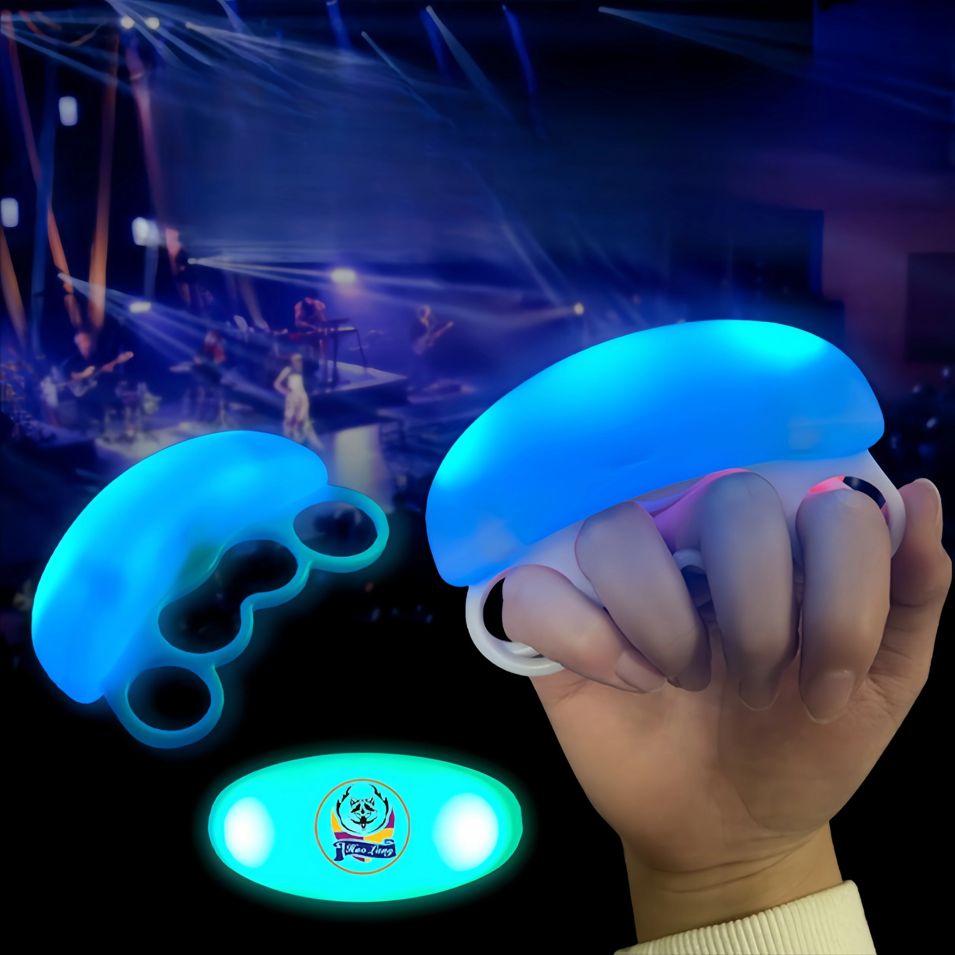 Concert Led Ring Concert Glow Hand Light 15 Colors LED Finger Ring Light Creative Party ...
